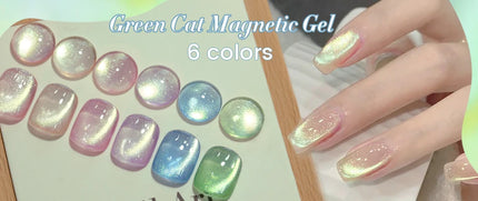 BORN PRETTY Cat Magnetic Moonlight Gel Nail Polish Set 10ml Sparking White Silver Water-light Soak Off UV Gel Nail Art Manicure