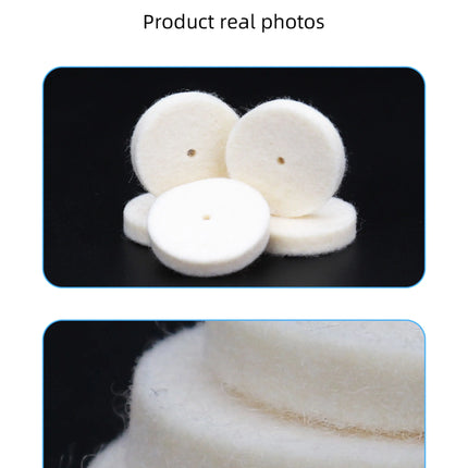 100PCS Dental Denture Polishing Wool Velvet Wheel Dental Polishing Felt Wheel Cloth Wheel Beige Hard Velvet Disc Dental Lab
