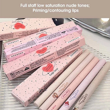Light sweet and soft fog lipliner outlines the lip shape, lasting, not easy to fade, not take off makeup, nude pink lip liner