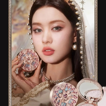 Flower Knows Little Angel Series Cosmetics 4 Color Relief Highlights Matte Shimmer Sense Delicate Contour Palette Makeup