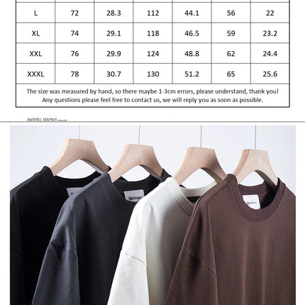 WAVLATII New Men Oversized T shirts Female 260 GSM Casual White Streetwear Tees Black Solid Basic Summer Tops for Young WMT2401