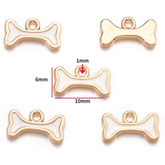 10pcs Enamel Dog Charm for Jewelry Making Supplies Corgi Earring Animal Pendant Bracelet Necklace Accessories Diy Finding W405