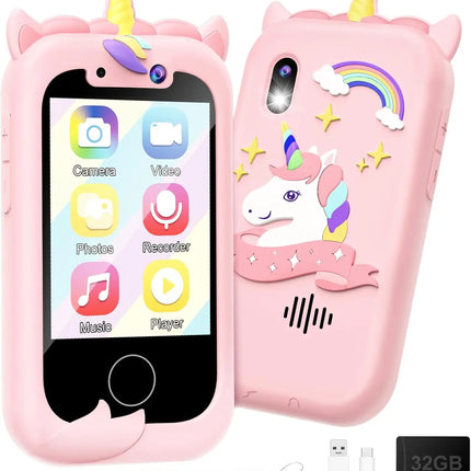 Kids Smart Phone Girls Toy: Christmas Birthday Gifts for Girls Age 3-10 - Working Real Play Cell Phone - Toddler Toy Learning Ph