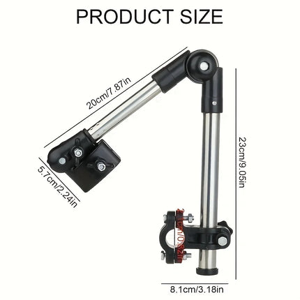 Adjustable Stainless Steel Umbrella Stand for Wheelchairs and Bicycles Rainproof Equipment, Multi-function Umbrella Stand