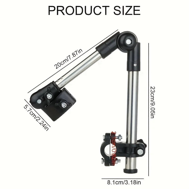 Adjustable Stainless Steel Umbrella Stand for Wheelchairs and Bicycles Rainproof Equipment, Multi-function Umbrella Stand