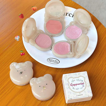 Little Bear Water Light Multi Purpose Cream Korean Makeup Milk Pink Purple Blush Brighten Face Rubores Rouge Juice Cute Makeup