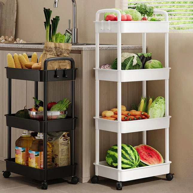 Household Cart Floor Storage Rack, Multi-Functional Kitchen Storage Cart, Movable Storage With Wheels, Multi-Scene Application
