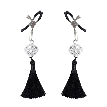 1 Pair Metal Bells Nipple Clamps With Tassel Nipple Ring For Women Flirting Teasing Exotic Breast Enlargement Adult Accessory