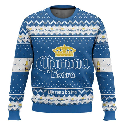 Corona beer ugly sweater Corona Christmas happy beer drinking Christmas gift men and women plus size fashionable sweater
