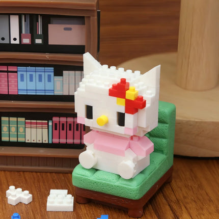 99 style SANRIO Hello Kitty Building Blocks Cartoon Figures Kuromi Bricks My Melody Children's Assembly Toys Cinnamoroll Gift