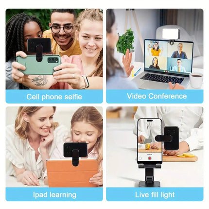 3 Modes, Rechargeable Led Selfie Ring Light With Phone Clip - High-Quality Beads, Usb Powered For Smartphones/Tablets/Laptops