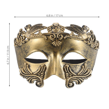 Mask Halloween Prop Supplies Cosplay Masks Golden Costume for Men King Masquerade Party Greek Costume for Men Decorative