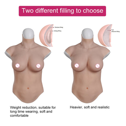 Dokier Realistic Bloodshoot Realistic Silicone Breast Forms Fake Crossdressing Transgender Sissy Drag Queen Cosplay  Breastplate