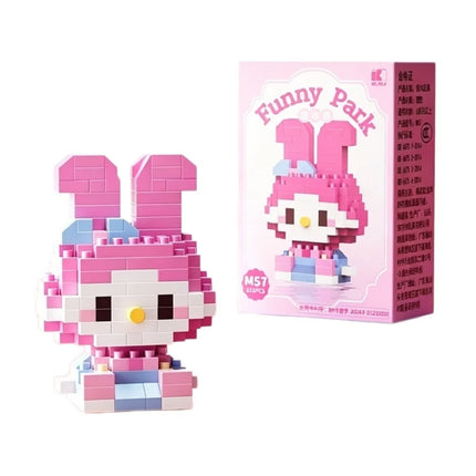 99 style SANRIO Hello Kitty Building Blocks Cartoon Figures Kuromi Bricks My Melody Children's Assembly Toys Cinnamoroll Gift