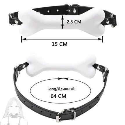 Slave Dog Bite Bone Mouth Gag Strap Horse Harness Restraint Leash Oral Fixation Slave Stuffed Flirting BDSM Sex Toys for Couples
