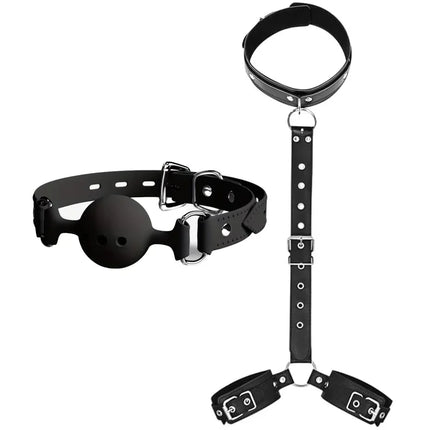 Bondage Kit BDSM Restraints Silicone Mouth Gag Sex Toys For Couples Women Slave Collars Obedience Handcuffs Collars Adult Game18