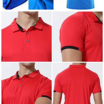 Quick-drying Short-sleeved POLO Shirt For Outdoor Sports and Fitness Breathable and Cool Mesh Lapel Top