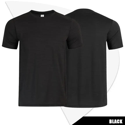 Muscle Training Compression T-shirt Man Running Dry Fit Tee Plain Color Plus Size Gym Men's T-shirts Sports Men Tops Sweatshirt