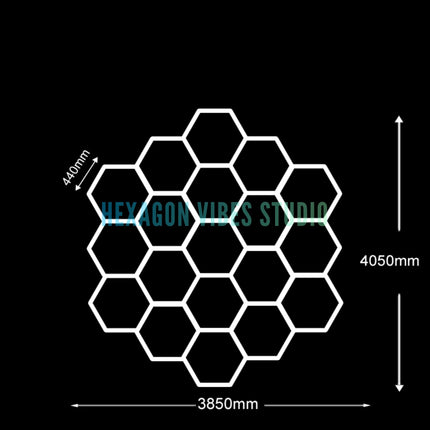 Garage Hexagon LED Light 50000H 6500K Ultra Bright for Home Gym Barbershop Car Detailing Bar Basement Workshop Ceiling Lighting