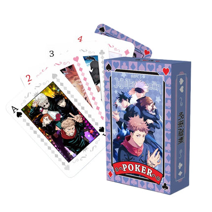 Anime Poker Toy Jujutsu Kaisen Board Game Cards Gojo Satoru Itadori Yuji Cosplay Hardcover Gift