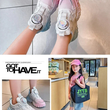 Children Sneakers Unisex Dad's Shoes Baby Boy Trainers Girls Shoes Clunky Sports Tennis Casual Flats Child Infant Footwear