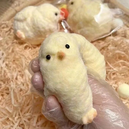 Cute Squishy Yellow Chick Fidget Toy Soft Lovely Hen Squeeze Toys Cute Fast Rebound Decompression Toy Birthday Anti-stress Gift