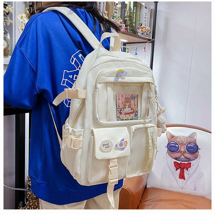 Fashion Girls Backpack New Large Capacity Korean Style Women Backpacks Cute Student School Backpack Versatile Women's Bag