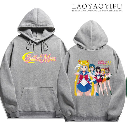 Cute Gift Sailor Moon Hoodie Casual Streetwear Harajuku Ladie Streetwear Tops Kawaii Drop Sleeves Hoody Unisex Clothing Pullover