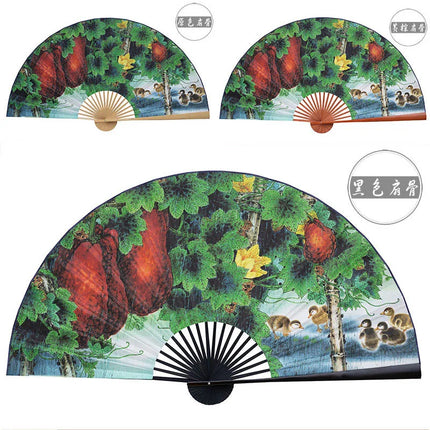 50x88cm Large  Painting Paper Fan Wall Hanging Decorative Folding Fan Office Hall Home Living Room Decorative Fan Ventilador
