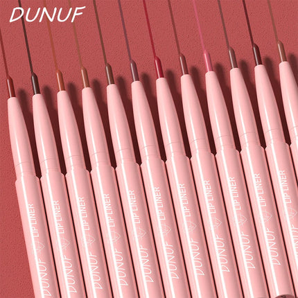 Long-Lasting Matte Tapered Nib Lip Liner Pencil Creamy Plumping Waterproof Natural Nude Brown Slim Lip Stain Makeup