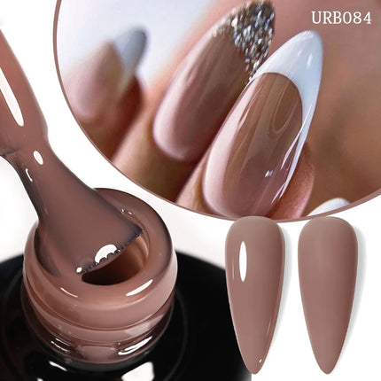 UR SUGAR 7ml Pink Nude Natural Rubber Base Gel Nail Polish Semi Permanent Chrome Sequins Soak Off Construction UV Gel Varnish