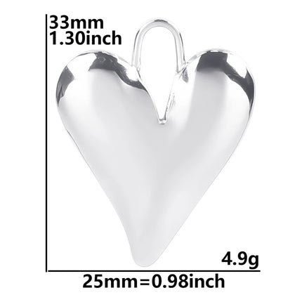 Elegant Love Breloques Stainless Steel Pendants For Jewelry Making Bulk Heart Charm Pendant 5pcs/Lot Materials To Make Bracelets