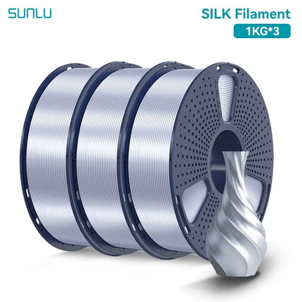 SUNLU 3KG 3D Printer Shiny Silk PLA Filament 1.75mm 1000g 3D Printer Neatly Wound 3D Filament for 3D Printer& 3D Pen