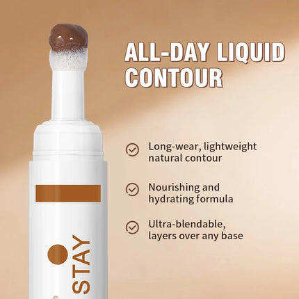 6 Colors Liquid Contour Long Wear Bronzer Cream Contour Makeup Long Lasting Nourishing Hydrating Face Contour 6 Colors