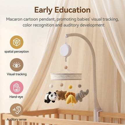 Mobile Bell Baby Toys 0-12 Months Rattle Toys Bed Newborn Crib Mobile With Music Box Bed Bell Hanging Toys Crib Bracket GIft