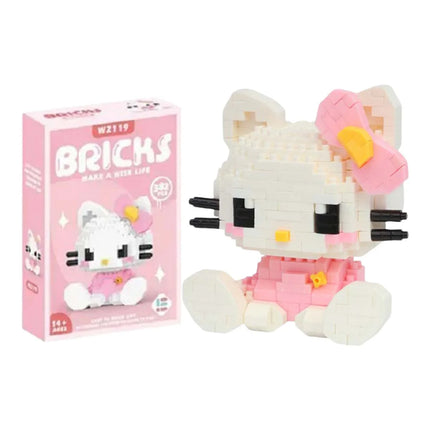 99 style SANRIO Hello Kitty Building Blocks Cartoon Figures Kuromi Bricks My Melody Children's Assembly Toys Cinnamoroll Gift