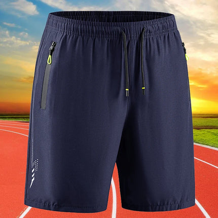Summer Classic Joggers Men's Shorts Gym Fitness Quick Dry Running Sports Board Shorts New Summer Casual Bottom Zipper Pockets