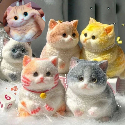 Cute Animal Cat Squishy Toy Ultra Soft Stress Relief Squeeze Fidget Toy Kawaii Sensory Toy for Kids Anxiety Relief Desk Decor