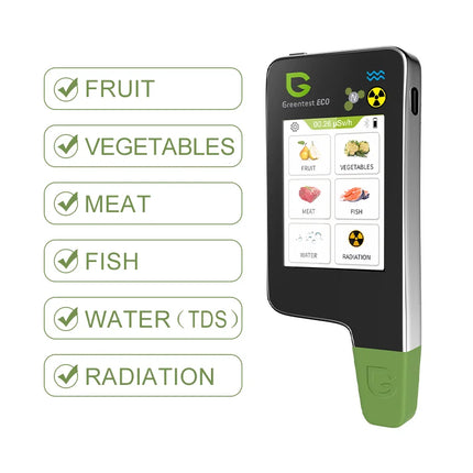 Greentest ECO 6 Portable Food Safety Nitrate Tester Multilingual Health Analyzer High Accuracy Water Quality Radiation Detector