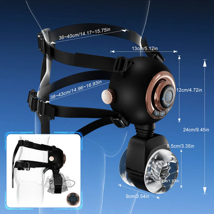 Automatic Male Masturbator with Removable Belts LCD Adjustable Males Adults Sex Toys Penis Masturbation Wearable Stroker for Men