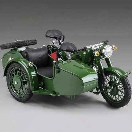 1:10 Ural M72 Sidecar Motorcycle Alloy Metal Diecast Model Motorcycle Classic Retro Simulation Home Interior Decoration Hobbies