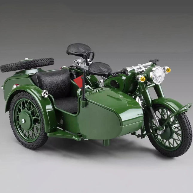 1:10 Ural M72 Sidecar Motorcycle Alloy Metal Diecast Model Motorcycle Classic Retro Simulation Home Interior Decoration Hobbies