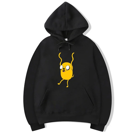 Adventure Time Animation TV Series Jake Cartoon Pattern Pullover for Men and Women Harajuku Fashion Street Clo HipHop Harajuku