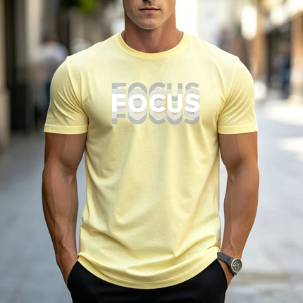 Gradient letter printed T-shirt, fashionable round neck short sleeved top, urban casual men's daily commuting short sleeved shir
