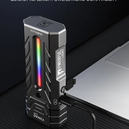 YM-A200M 5200LM Portable High-performance LED Handheld Flashlight With Magnetic/Clip Torch Perfect For Outdoor Hiking Camping