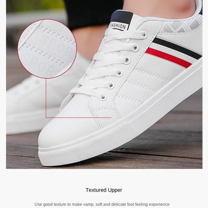2024 Men's Casual Sneakers New Fashion Lace-up White Shoes Student Comfort Sports Plus Size Vulcanized Shoes Zapatillas De Hombre