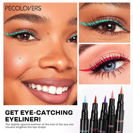 1PC Matte Waterproof Liquid Eyeliner - Green/Blue/Red/Purple, Quick Drying, Gentle Texture, Long-lasting, Fine Tip, Waterproof