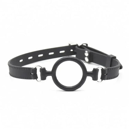 Sex Products Oral Fixation Buckled Head Harness with Mouth Gag for Adult Women Stuffed Sex Adjustable Fetish Leather O-rings