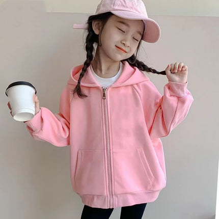 Anime Spy X Family Children Hoodie Tops Girl Boy Sweatshirt Kid 3-12 Year Zipper Coat Casual Sweatshirts black autumn Clothes