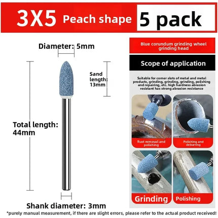 Small grinding wheel grinding head Blue corundum 3mm metal rust removal polishing electric grinding head